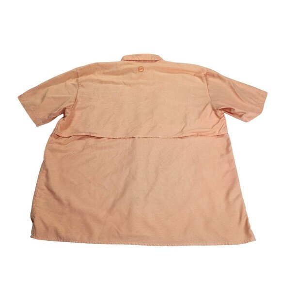 Magellan Outdoors Men's Size Large Peach Plaid Relaxed Fit Casual Fishing Shirt - Picture 10 of 12